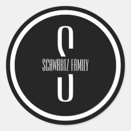 Modern Black Purim Sticker