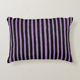 Modern, Black Purple Stripes Dekokissen