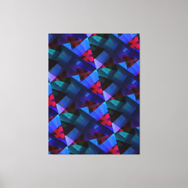 modern - BLACK-RED-BLUE-LILA-sehr schön Leinwanddruck (Vorderseite)