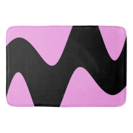 Modern Black River Pink Badematte