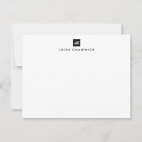 Modern Black Square Bold Two Monogram Beruflich