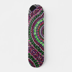 Modern Black Tattoo Ikat Geometrisches Tribal Must Skateboard