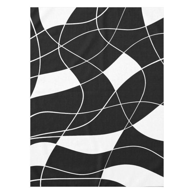 modern Black &white abstract pattern  Tischdecke (Vorderseite)