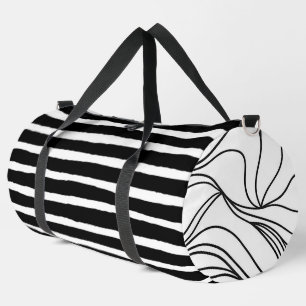 "Modern Black & White Abstrakt" Duffle Bag
