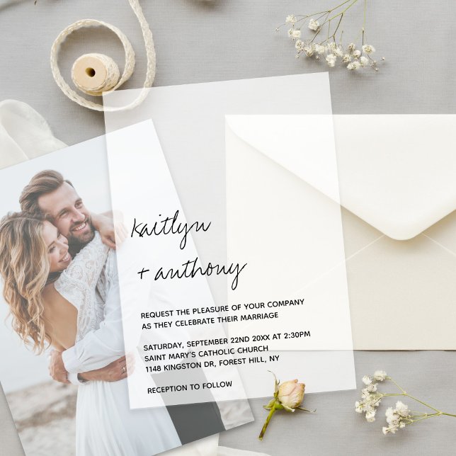 Modern Black & White Script Minimalistic Wedding (Von Creator hochgeladen)