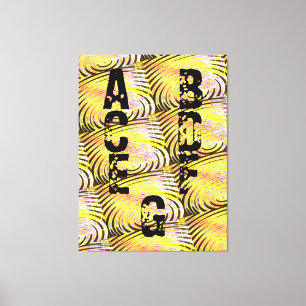 Modern - BLACK-WHITE-YELLOW-Very Nice Canvas Print Leinwanddruck