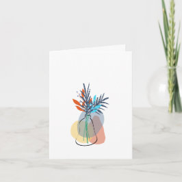 Modern Blank Botanical Note Card Stationery Dankeskarte