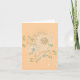 Modern Blank Botanical Note Card Stationery Dankeskarte