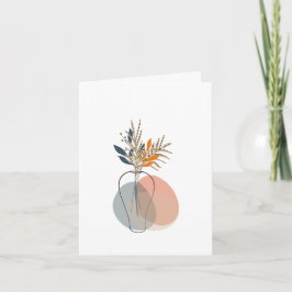 Modern Blank Botanical Note Card Stationery Dankeskarte