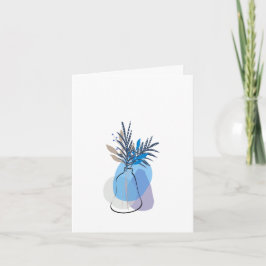 Modern Blank Botanical Note Card Stationery Dankeskarte