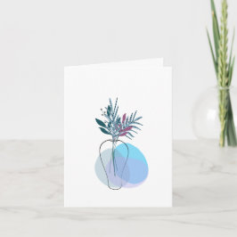 Modern Blank Botanical Note Card Stationery Dankeskarte