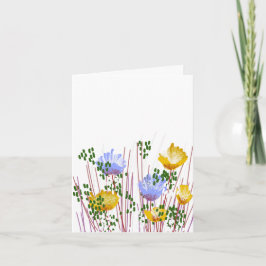 Modern Blank Botanical Note Card Stationery Dankeskarte