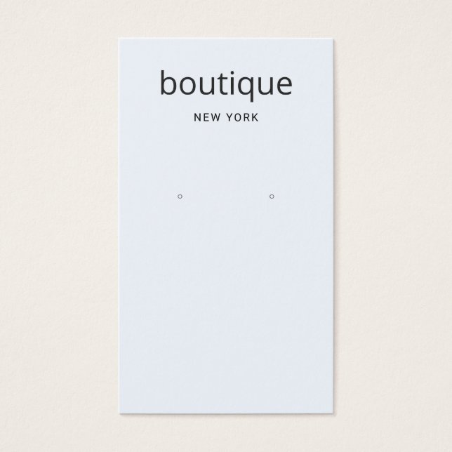 Modern Blass Long Earring Display Card (Vorderseite)
