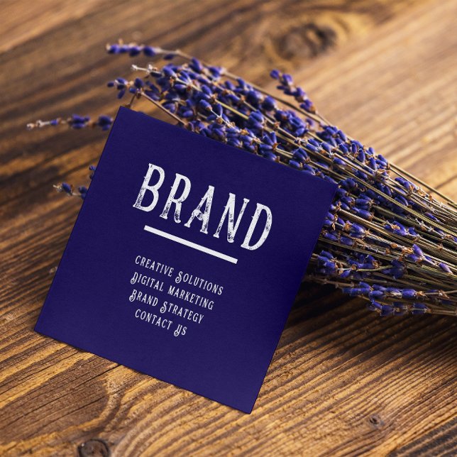 Modern Blau mit QR-Code | Professionelles Unterneh Visitenkarte (Von Creator hochgeladen)