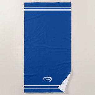 Modern blaues Logo Strandtuch
