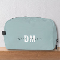 Modern Blende Blue & Elegante Script Monogram
