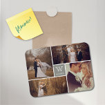 Modern Block Wedding Monogram Foto Collage Magnet<br><div class="desc">Mit Fett*fa*tin entworfen. Einfach mit eigenen Texten,  Fotos oder Bildern anpassen. Für individuelle Anfragen wenden Sie sich bitte direkt an fat*fa*tin. Es gelten benutzerdefinierte Gebühren. www.zazzle.com/fat_fa_tin www.zazzle.com/color_therapy www.zazzle.com/fatfatin_blue_knot www.zazzle.com/fatfatin_red_knot www.zazzle.com/fatfatin_mini_me www.zazzle.com/fatfatin_box www.zazzle.com/fatfatin_design www.zazzle.com/fatfatin_ink</div>