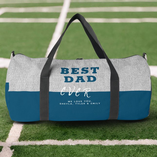 Modern Blue Best Vater Ever Vatertag Duffle Bag (Von Creator hochgeladen)