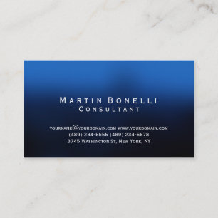 Modern Blue Black Consultant Business Card Visitenkarte