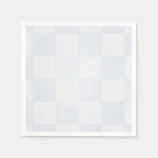 Modern Blue Checkered Baby Shower Serviette