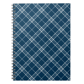Modern Blue Clan Clark Tartan Kariert Notizblock