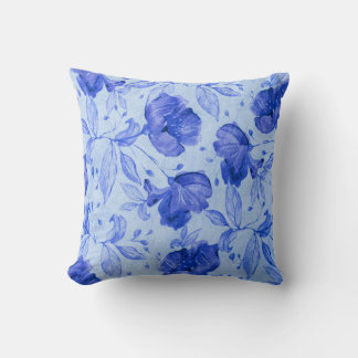 Modern Blue Flower Cushion Cover for Living Room  Kissen