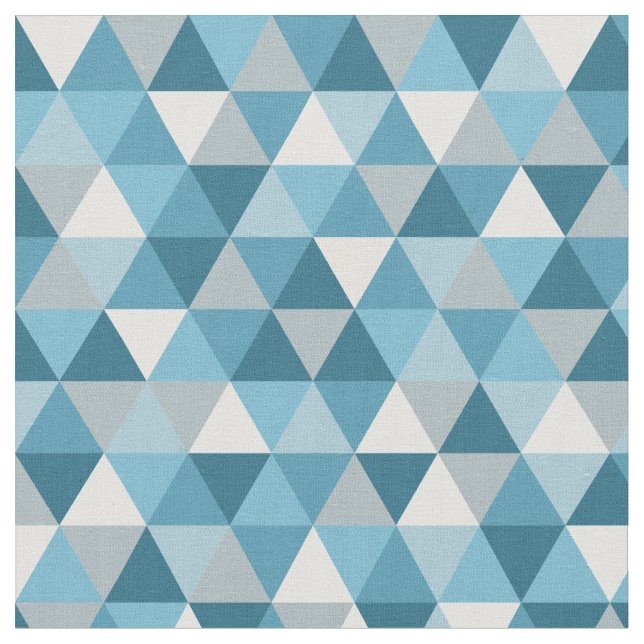 Modern Blue Geometric | Material Stoff (Nahaufnahme)