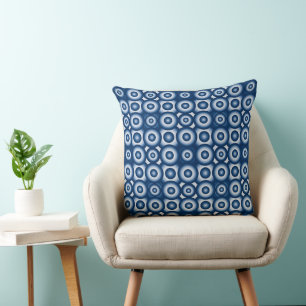 Modern Blue Geometric Muster Kissen