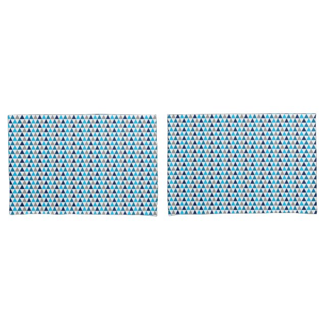 Modern Blue Geometric Muster Kissenbezug (Vorderseite-Set)