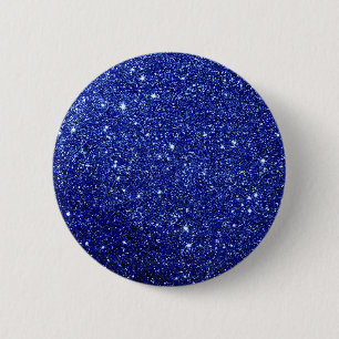 Modern Blue Glitzer Button