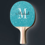 Modern Blue Glitzer Monogramm Personalisierter Nam Tischtennis Schläger<br><div class="desc">Modern Blue Glitzer Monogram Personalisiert Name Ping Pong Paddle .  Sie können die Farbe oder den Namen,  den Sie möchten,  ändern... Custom Ping Pong Paddle.</div>