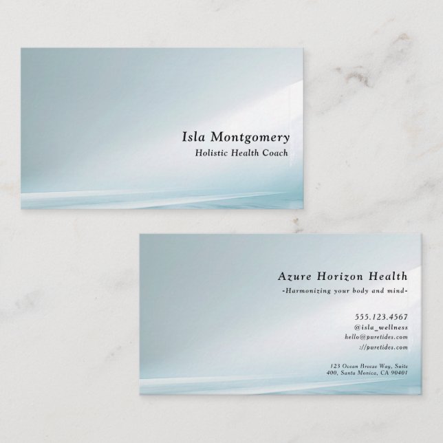 Modern Blue Gradient Visitenkarte (Vorne/Hinten)