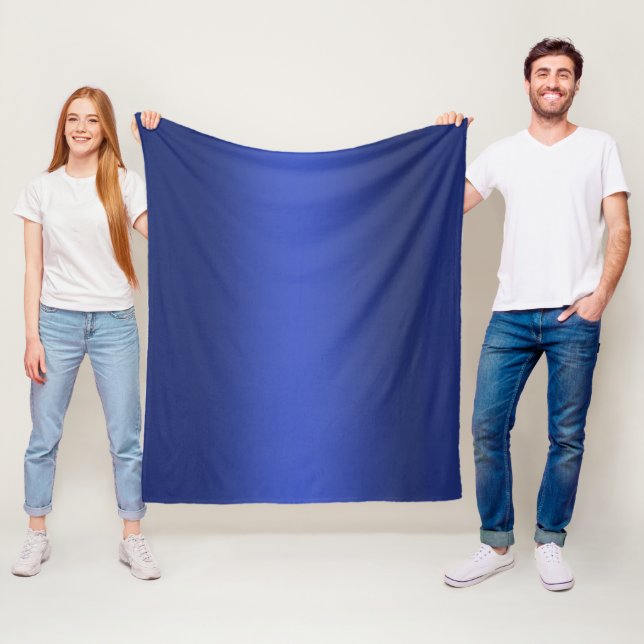 Modern blue gradient Watercolor galaxy  Fleecedecke (Beispiel)