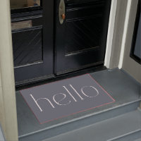 Modern Blue Gray Hand Scripting Hallo Willkommen
