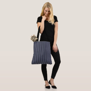 Modern Blue Gray Streifen Tasche