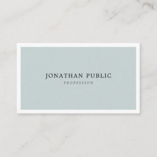 Modern Blue Green Minimalistisch Elegante Einfach Visitenkarte