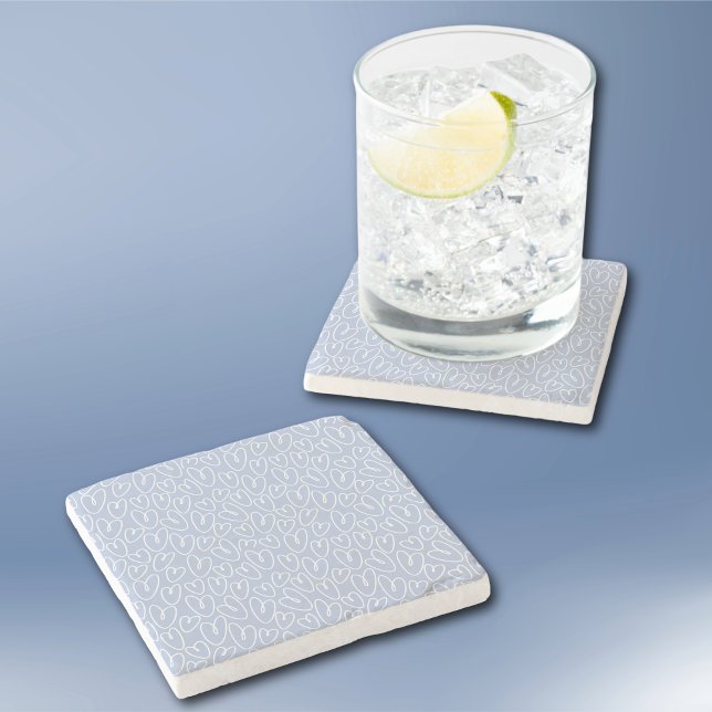 Modern Blue Heart Steinuntersetzer (Von Creator hochgeladen)