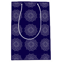 Modern Blue Indigo Mandala Boho Decoupage Geschenk