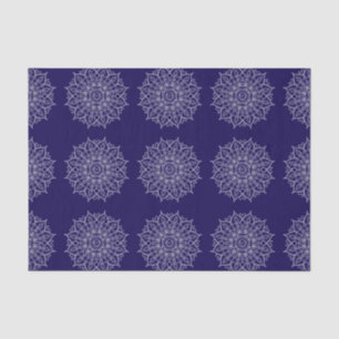 Modern Blue Indigo Mandala Boho Decoupage Geschenk Seidenpapier