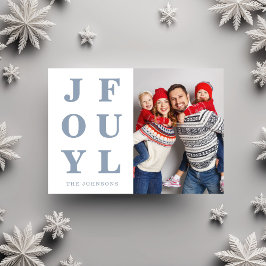 Modern Blue Joyful Ein Foto Weihnachten