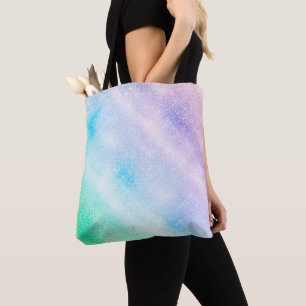 Modern Blue Lila Glitzer Ombre Glam Design Tasche