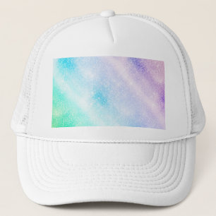 Modern Blue Lila Glitzer Ombre Glam Design Truckerkappe