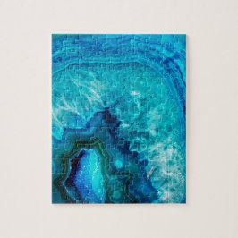 Modern Blue Marble Agate