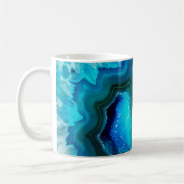 Modern Blue Marble Agate Kaffeetasse