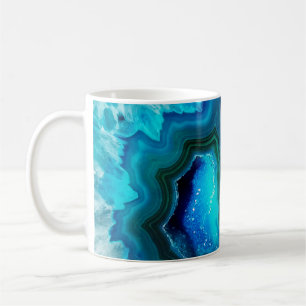 Modern Blue Marble Agate Kaffeetasse