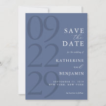 Modern Blue Minimalist Wedding