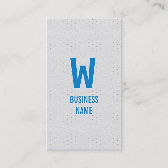 Modern Blue Monogram Dentist Business Card Visitenkarte (Vorderseite)