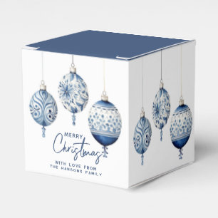 Modern Blue Nordic Style Ornaments Frohe Weihnacht Geschenkschachtel