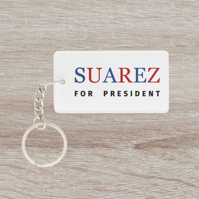 Modern Blue Red Francis Suarez für Präsident Schlüsselanhänger (Von Creator hochgeladen)