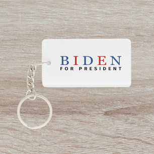 Modern Blue Red Joe Biden für Präsident Schlüsselanhänger